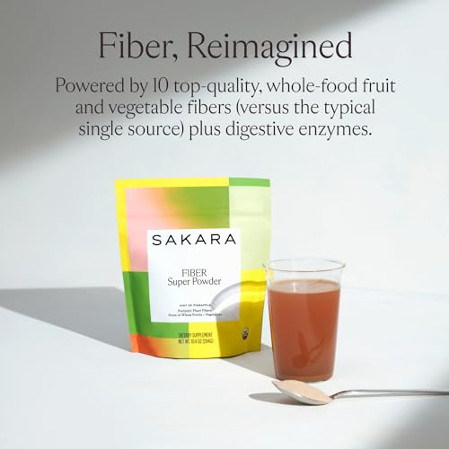 SAKARA Fiber Super Powder - Pineapple Flavor Prebiotic Fiber Powder, High Fiber SAKARABuy Supplements Australia