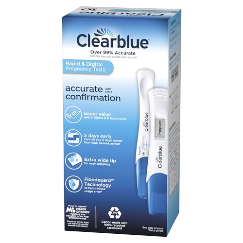 Clearblue Pregnancy Test Combo Pack, 10ct - Digital with Smart Countdown & Rapid ClearblueBuy Supplements Australia