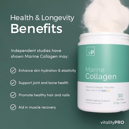 Marine Collagen 375g - 12.5g x 30 Servings - Naticol® Type 1 and 3 - Vitality Pro Hydrolysed Collagen vP Vitality ProBuy Supplements Australia