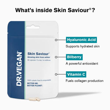 DR.VEGAN Skin Saviour | Fuel Collagen Naturally | Collagen Alternative | 60 Capsules dr veganBuy Supplements Australia