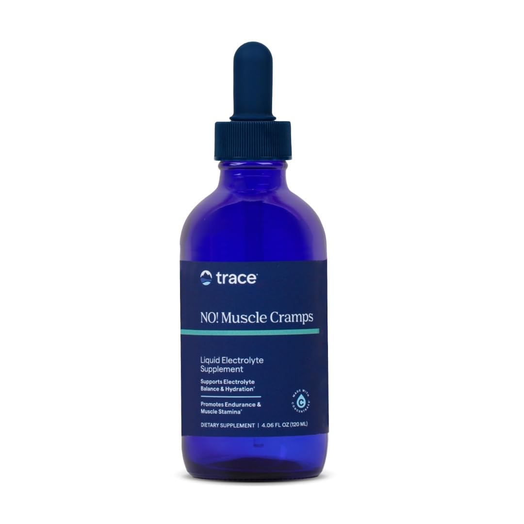 Trace Minerals NO! Muscle Cramps - Supplement for Healthy Muscle Function - Liquid Supplement - Electrolyte Balance - Endurance & Energy - Sugar-Free - 4.06 fl oz (60 Servings) Trace MineralsBuy Supplements Australia