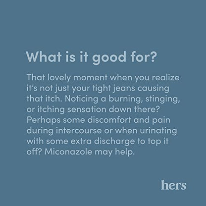 Hers Miconazole 3 Day Yeast Infection Treatment - Treats Vaginal Itching, Burning, Discharge HIMS & HERSBuy Supplements Australia