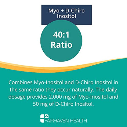 Fairhaven Health Myo-Inositol and D-Chiro Inositol Supplement | 40:1 Ratio | Female Fairhaven HealthBuy Supplements Australia