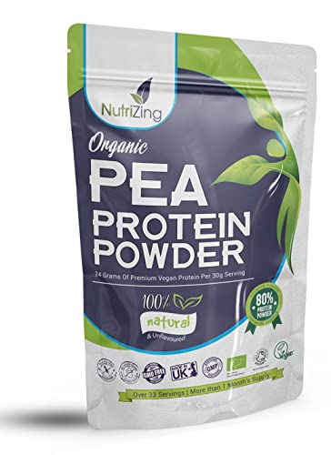Award Winning Vegan Pea Protein Powder - Organic & Pure - Canadian Peas - No Soy, No Gluten NutriZingBuy Supplements Australia