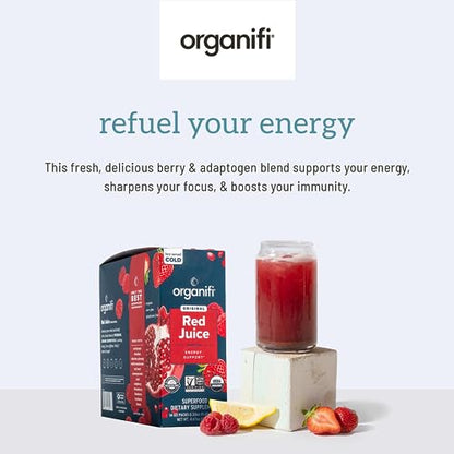 Organifi Red Juice - Vegan Energy Powder - Berry-Flavored Adaptogen Drink - Caffeine OrganifiBuy Supplements Australia