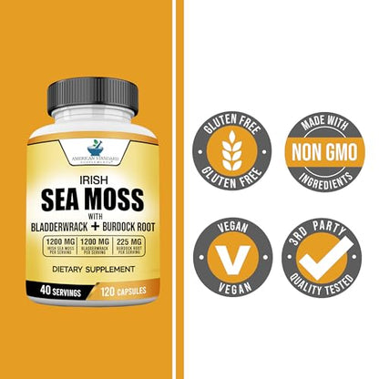 American Standard Supplements Irish Sea Moss 1200mg, Bladderwrack 1200mg American Standard SupplementsBuy Supplements Australia