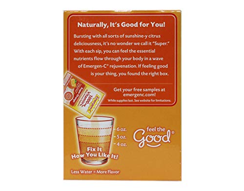 Emergen-C Super Orange Vitamin C - 30 Count (Pack of 4) (Packaging may vary) Emergen-CBuy Supplements Australia