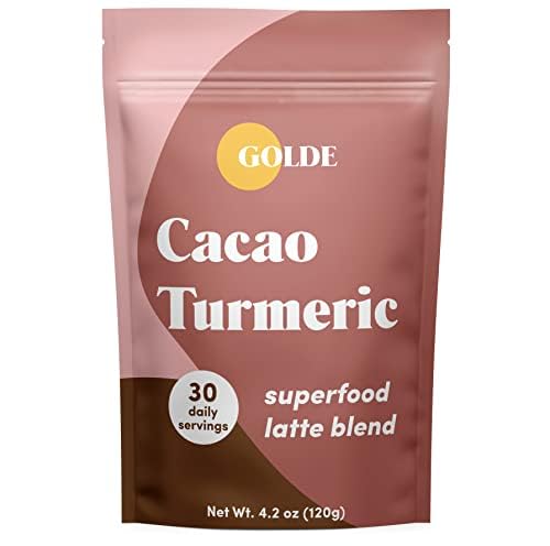GOLDE - Superfood Latte Blend - Cacao Turmeric - Plant Based w/Turmeric, Cacao, & Coconut Milk Powder - Healthy Hot Cocoa - Coffee Replacement - Vegan, Keto, & Sugar-Free - 30 Servings GOLDEBuy Supplements Australia