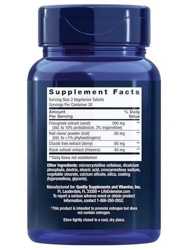 Life Extension Estrogen Balance Elite, Menopause Support Supplement, Hormone Balance, hot Flashes, Night Sweats, Vaginal Dryness, Gluten-Free, Non-GMO, Vegetarian, 60 Tablets. Life ExtensionBuy Supplements Australia
