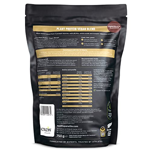 Healthspan Elite All Blacks Plant Protein Vegan Blend (750g) | 23g Protein Per Serving Healthspan EliteBuy Supplements Australia