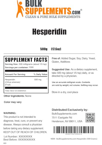 BULKSUPPLEMENTS.COM Hesperidin Powder - Hesperidin Supplement from Citrus BULKSUPPLEMENTS.COMBuy Supplements Australia