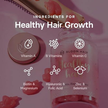 Bloom Hair Gummies for Faster Hair Growth & Biotin Vitamins for Rapid Hair Growth Bloom HairBuy Supplements Australia