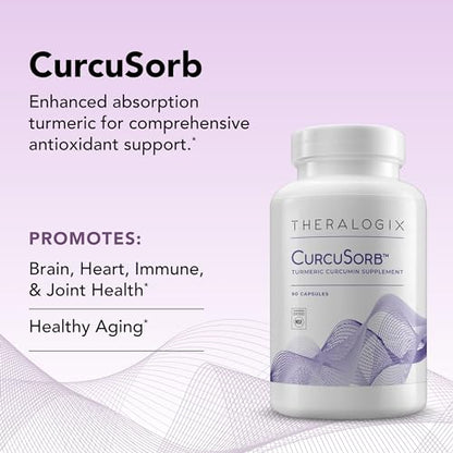 Theralogix CurcuSorb Turmeric Curcumin Supplement - 90-Day Supply - High-Absorption TheralogixBuy Supplements Australia
