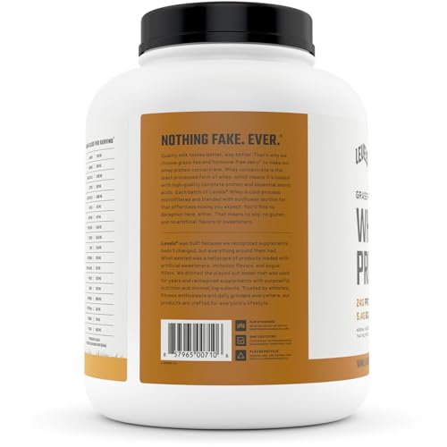 Levels Grass Fed 100% Whey Protein, No Hormones, Vanilla Cinnamon, 5LB Levels NutritionBuy Supplements Australia