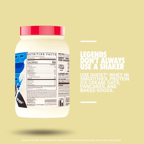 GHOST Whey Protein Powder, Oreo - 2LB Tub, 25G of Protein - Cookies & Cream Flavored GHOSTBuy Supplements Australia