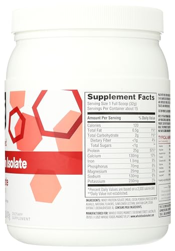 365 by Whole Foods Market, Chocolate Whey Protein Isolate, 16.9 Ounce 365 by Whole Foods MarketBuy Supplements Australia