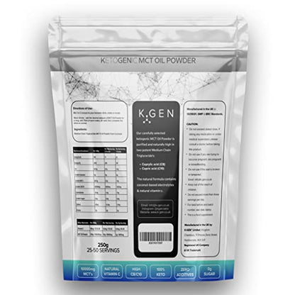 Keto MCT Oil Powder Pure Coconut MCT Keto Coffee Creamer | Premium Quality C8 Easily Absorbed & Digested - Ideal for Paleo & Vegan Diets K GEN ketogenic enhancementBuy Supplements Australia