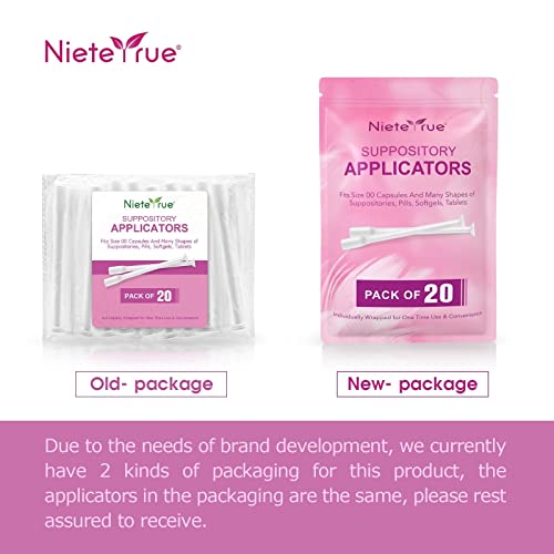 Nieteyrue 20-Packs Suppository Applicators for Women, Disposable, Individually Wrapped NieteyrueBuy Supplements Australia