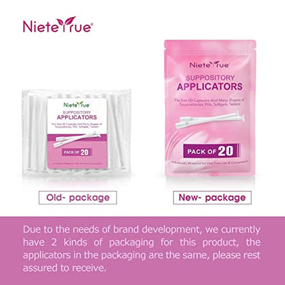 Nieteyrue 20-Packs Suppository Applicators for Women, Disposable, Individually Wrapped NieteyrueBuy Supplements Australia