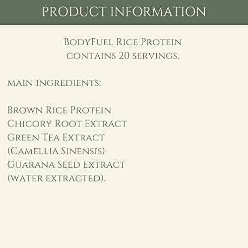 Complementary Supplements | BodyFuel Brown Rice Protein Powder Plus Chicory, Green Tea Complementary SupplementsBuy Supplements Australia