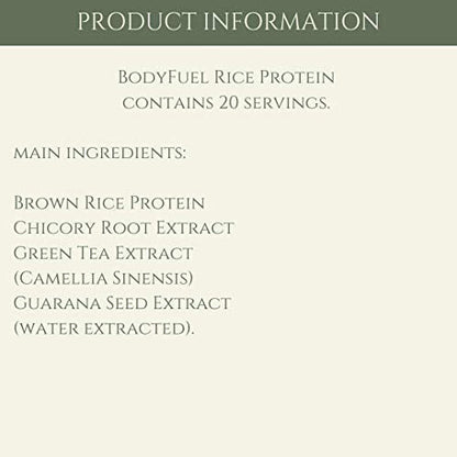 Complementary Supplements | BodyFuel Brown Rice Protein Powder Plus Chicory, Green Tea Complementary SupplementsBuy Supplements Australia