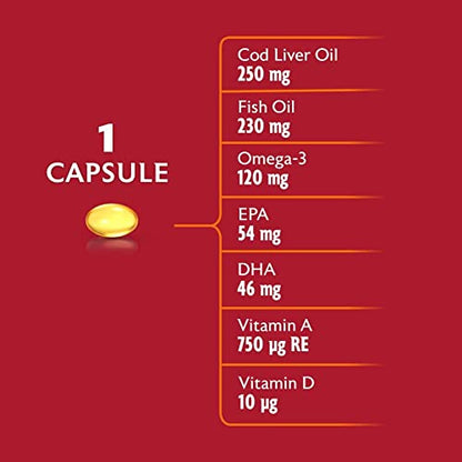 Seven Seas Cod Liver Oil Tablets With Omega-3, Fish Oil, One A Day, 4 Months Supply Seven SeasBuy Supplements Australia