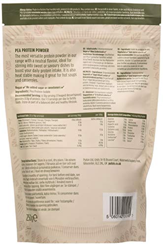Pulsin - Unflavoured Vegan Pea Protein Powder - 250g - 8.0g Protein, 0g Carbs, 41 Kcals Per Serving PulsinBuy Supplements Australia
