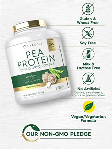 Carlyle Pea Protein Powder with BCAA'S 7lb | Unflavored | 29G Protein | Non-GMO, Gluten CarlyleBuy Supplements Australia