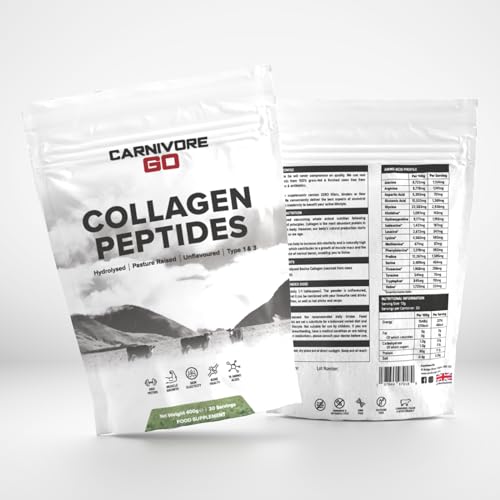 Carnivore Go Grass Fed Bovine Collagen Powder - 400g Hydrolysed Type 1 & 3 Carnivore GoBuy Supplements Australia