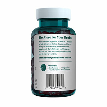 NEURIVA Plus Decaffeinated Nootropic Brain Supplement for Memory, Focus & Concentration & Cognitive Function, Clinically Tested NeuroFactor, Phosphatidylserine, Vitamins B6 B12,50ct Strawberry Gummies NEURIVABuy Supplements Australia