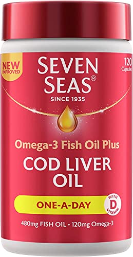 Seven Seas Cod Liver Oil Tablets With Omega-3, Fish Oil, One A Day, 4 Months Supply Seven SeasBuy Supplements Australia