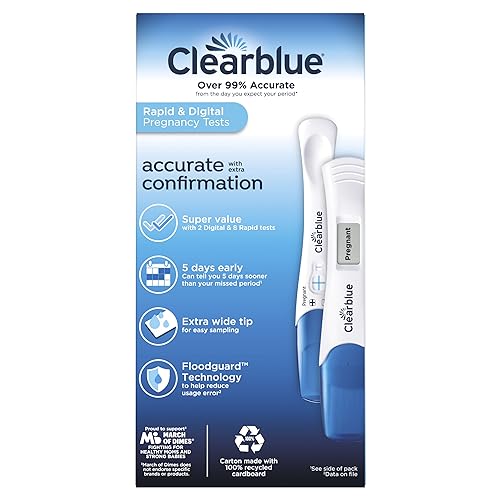 Clearblue Pregnancy Test Combo Pack, 10ct - Digital with Smart Countdown & Rapid ClearblueBuy Supplements Australia