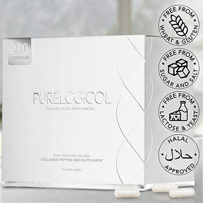 Collagen Supplement, Best Hydrolysed Collagen Peptides, 3 Months Supply for Younger Looking Skin PurelogicolBuy Supplements Australia