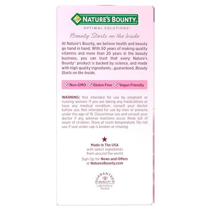 Nature’s Bounty Optimal Solutions Advanced Menopause Relief, Menopause Supplement for Women featuring Siberian Rhubarb, Hotflash Relief, No added Hormones, Drug-Free, 30 Tablets, 30 Total Servings Nature's BountyBuy Supplements Australia