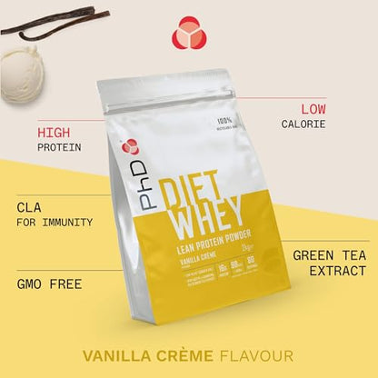 PhD Nutrition Diet Whey High Protein Lean Matrix, Vanilla Crème Diet Whey Protein Powder PhDBuy Supplements Australia