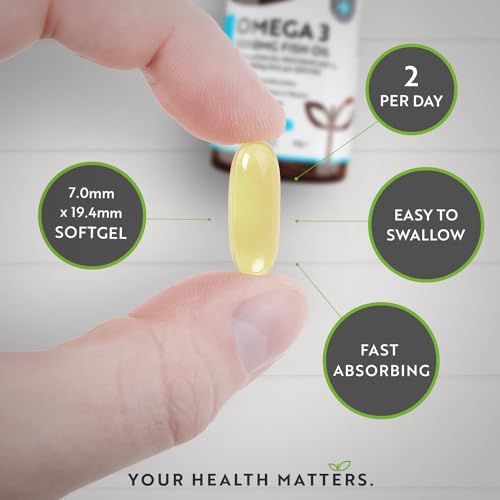 Omega 3 2000mg with 660mg EPA & 440mg DHA per Serving - 240 Softgel Capsules NutravitaBuy Supplements Australia