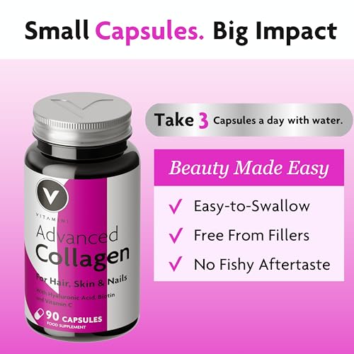 Premium Collagen Supplements for Women - High Strength Marine Collagen with Hyaluronic Acid, Biotin, Vitamin C & E V VitaminiBuy Supplements Australia