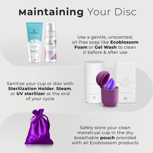 Ecoblossom Menstrual Original Disc - Set of 2 Reusable Period Discs Regular (Small & Large (Pack of 2)) EcoBlossomBuy Supplements Australia