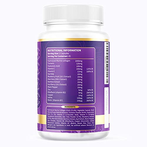 High Strength Marine Collagen Tablets - Skin, Hair, Nails & Joints - Fortified with Hyaluronic Acid Euphoria BlissBuy Supplements Australia