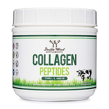Collagen Peptides Powder - Hydrolyzed Collagen, Keto Safe - 16.08oz - Multi Type 1, 2 Double Wood SupplementsBuy Supplements Australia