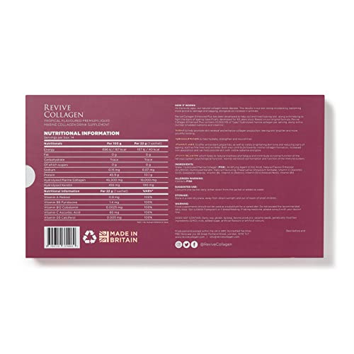 Revive Collagen Enhanced Plus 10,000mg Hydrolysed Marine Collagen Drink with Added Vitamin A & C Revive CollagenBuy Supplements Australia