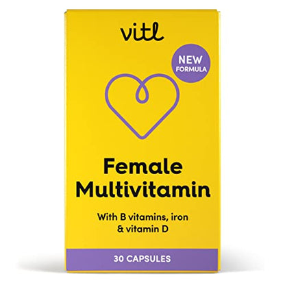 Vitl Female Multivitamin & Minerals Supplement - 30 Vegan Capsules - 21 Essential Active VITLBuy Supplements Australia
