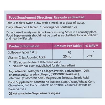 AHS Super Collagen + Vitamin C Tablets 120 Tablets - 6000mg Collagen per Serving - 1 Month Supply AHSBuy Supplements Australia