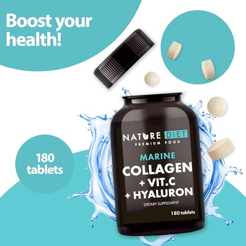 Nature Diet - Marine Collagen with Hyaluronic Acid and Vitamin C, 180 tablets, 500 mg , Peptan F , Fish Collagen Nature DietBuy Supplements Australia