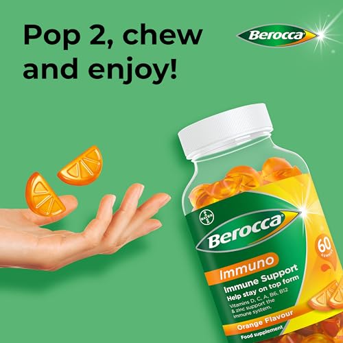Berocca Immuno Gummy Vitamins, Orange Flavour, Bursting with Immune System BeroccaBuy Supplements Australia