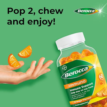 Berocca Immuno Gummy Vitamins, Orange Flavour, Bursting with Immune System BeroccaBuy Supplements Australia
