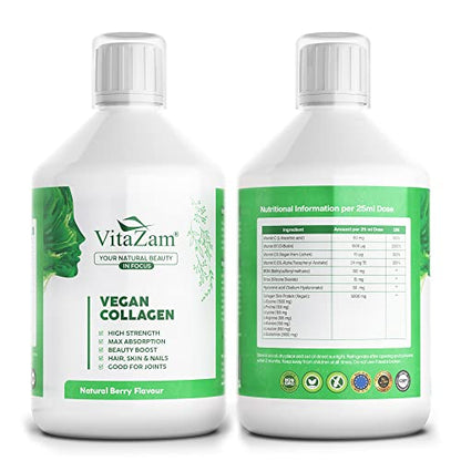 VitaZam Vegan Collagen Liquid 5000mg Hydrolyzed Collagen Peptides for Women VitaZamBuy Supplements Australia