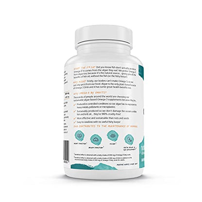 Omvits Vegan Omega 3 DHA from Algae Oil 1000mg - 60 Softgel Capsules with Vitamin E OmvitsBuy Supplements Australia