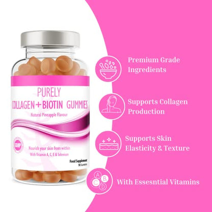 Collagen Gummies with Vitamins for Women Men Adults - Skin, Hair, Nail & Cartilage Health Pure Food SupplementsBuy Supplements Australia
