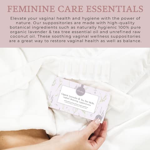 Femallay Lavender and Tea Tree Oil Vaginal Cleansing Suppositories for Hygiene, 100% Natural Melts FemallayBuy Supplements Australia